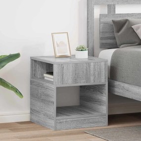 vidaXL End Table 2 pcs Γκρίζο Σονομα 40,5 x 40 x 45 εκ
