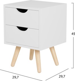 ΚΟΜΟΔΙΝΟ DINKL HM2472.03 ΜΕΛΑΜΙΝΗ-2 ΣΥΡΤΑΡΙΑ ΛΕΥΚΟ 29,7x29,7x45Υεκ