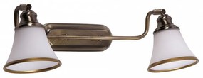 Rabalux Grando Φωτιστικό Μπάνιου-Καθρέπτη Δίφωτο Π31xY7cm Λευκό-Μπρονζέ 6546
