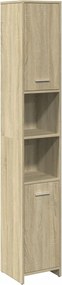 vidaXL Στήλη Μπάνιου Sonoma Δρυς 30x30x183,5 εκ. Επεξεργασμένο Ξύλο