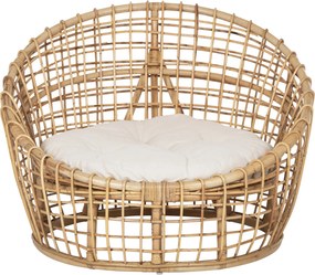 ΠΟΛΥΘΡΟΝΑ ENTO HM9814 RATTAN ΣΕ ΦΥΣΙΚΟ-ΜΠΕΖ ΜΑΞΙΛΑΡΙ 85x75x67Yεκ.