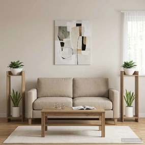 vidaXL Βάση φυτών 2 τεμ. Artisan Δρυς 30 x 30 x 100 εκ