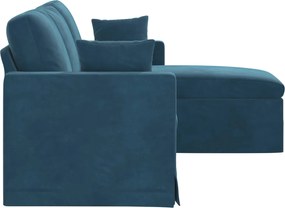 vidaXL Καναπές Μπλε 178 x 134 x 80 εκ Βελούδο