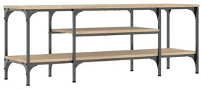 vidaXL Έπιπλο Τηλεόρασης Sonoma Δρυς 121x35x45 εκ. Επεξ. Ξύλο/Σίδερο