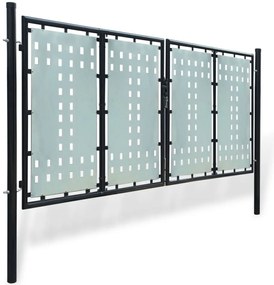 vidaXL Πόρτα με Μονή Πόρτα Μαύρη 300x125 εκ.