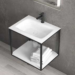 Νιπτήρας Ένθετος Επίπλου Eloise-60 60x46x16cm White Karag Ομοιογενές