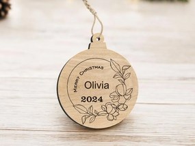 Σετ των 3 Intra απο ξύλο plywood 3mm-4mm πάχος – Εξατομικευμένο στολίδι Χριστουγεννιάτικου Δέντρου 10x10 cm INTRAVECTRY-MY552914