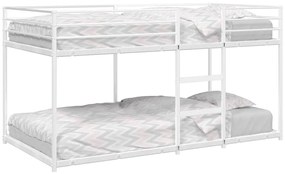 vidaXL Κουκέτα χωρίς στρώμα Λευκό 100x190 cm Ατσάλι