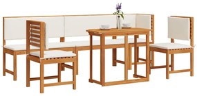 vidaXL Σετ Μπιστρό Κήπου 6 pcs Καφέ Μασίφ ξύλο ακακίας