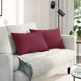 vidaXL Μαξιλάρι Καναπέ 2 pcs Κόκκινο 60 x 40 cm ύφασμα