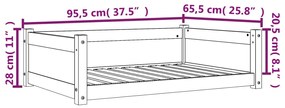 ΚΡΕΒΑΤΙ ΣΚΥΛΟΥ ΚΑΦΕ ΚΕΡΙΟΥ 95,5X65,5X28 ΕΚ. ΜΑΣΙΦ ΞΥΛΟ ΠΕΥΚΟΥ 844465