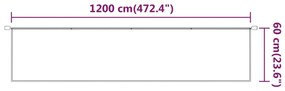 Τέντα Κάθετη Λευκή 60 x 1200 εκ. από Ύφασμα Oxford - Λευκό