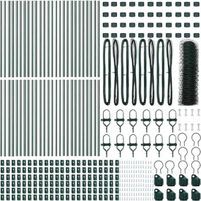 vidaXL Στύλος Περιφράξεων Πράσινο 100 x 0,5 μ (πλέγμα 36 χιλ.)