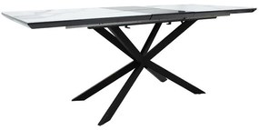 Τραπέζι επεκτεινόμενο Palan MDF όψη μαρμάρου γκρι-μαύρο 160-200x80x77εκ 160x80x75 εκ.