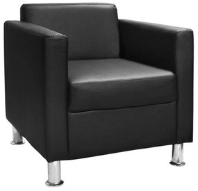 Πολυθρόνα Cubo HM3035.02 Μαύρο Τεχνόδερμα