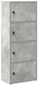 vidaXL Βιβλιοθήκη Γκρι Σκυροδέματος 40x24x102 εκ. Επεξεργ. Ξύλο