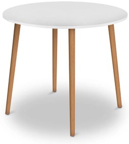 Τραπέζι Cruz Megapap από μελαμίνη χρώμα λευκό 92x92x75εκ. - 0187652