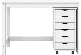 vidaXL Σετ Γραφείου και Κινητού Ντουλαπιού MOSS 2 pcs Λευκό