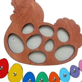 Intra απο ξύλο plywood 3mm-4mm πάχος – ξύλο πίνακα με μανταλάκια παζλ με πόμολο σχήματος αυγού κότας 50x60 cm INTRAVECTRY-MY555981