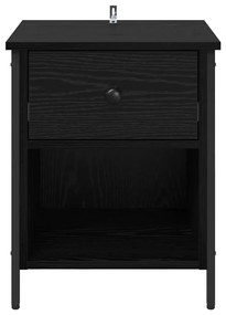 vidaXL Κομοδίνο Μαύρη Οξυά 40 x 42 x 50 cm Επεξεργασμένο ξύλο