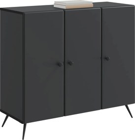 vidaXL Πλαϊνό γραφείο Μαύρο 89 x 34,5 x 80 εκ Επεξεργασμένο Ξύλο