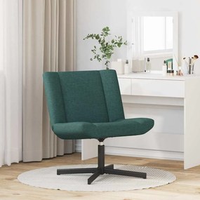 vidaXL Περιστρεφόμενη καρέκλα Σκούρο πράσινο 63 x 75 x 76 εκ ύφασμα