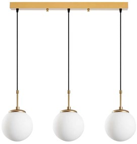 Φωτιστικό Οροφής - Ράγα Orbital 521SHN3464 87x20x120cm 3xE27 40W Gold Opviq