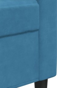 vidaXL Πολυθρόνα Μπλε 60 εκ. Βελούδινη