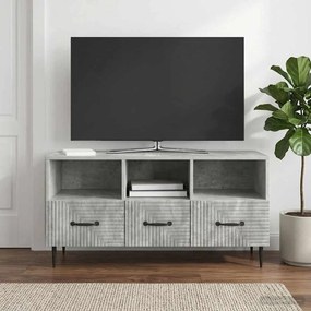 VidaXL Ντουλάπι TV με συρτάρι Γκρι Σκυροδέματος 102 x 34,5 x 50 εκ.