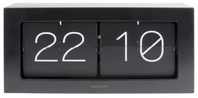 Ρολόι Τοίχου/Επιτραπέζιο Boxed Flip XL KA5642BK 37x9x17,5cm Black Karlsson Steel