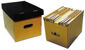 Νext κουτί κρεμαστ. φακέλ. καφέ-μαύρο Υ25x25x34εκ.  τμχ.