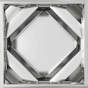 vidaXL Γλάστρα Ασημί 40 x 40 x 40 cm Επικαλυμμένος Χάλυβας