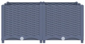 vidaXL Ζαρντινιέρα 80 x 80 x 38 εκ. από Πολυπροπυλένιο