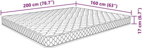 vidaXL Στρώμα vidaXL Στρώμα Μαλακό Λευκό 200 x 160 x 17 εκ PU Αφρός