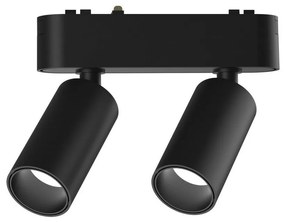 Σποτ Μαγνητικής Ράγας Bisqit VK/04469/TR/B/DW/S/2 40V Ultra Slim LED 2x4W 2700K-6000K 518lm 24° CRI>90 IP20 Black VKLed