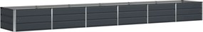 vidaXL Γλάστρα Ανθρακί 480 x 80 x 45 cm Ατσάλι