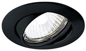 Φωτιστικό Σποτ Χωνευτό 5964 N Με Ρυθμιζόμενη Εσοχή 1XGU10 35W Φ8,2cm Black Perenz Αλουμίνιο