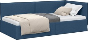 vidaXL Κρεβάτι Γωνίας Μπλε 100 x 200 cm ύφασμα