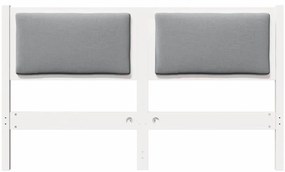 vidaXL Κεφαλάρι Άλλο Λευκό 140 cm Μασίφ ξύλο πεύκου