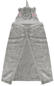 Κουβέρτα Fleece Με Κουκούλα (86x36) Makis Tselios Baby Monocer Grey