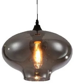 Φωτιστικό κρεμαστό μονόφωτο γυάλινο LUMA-108-03059-04-smoke-Φιμέ/Smoke 108-03059-04-smoke