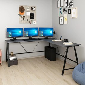 Stewehome Γραφείο Εργασίας σε Σχήμα L Ανθρακί 180x180 cm