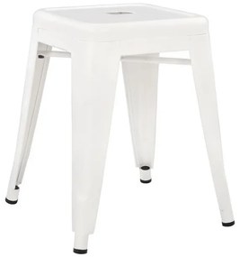 Σκαμπό Μεταλλικό Melita Σε Milk White Χρώμα 39x39x46Yεκ