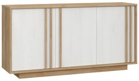 Μπουφές Chesto  μελαμίνη σε λευκή και oak απόχρωση 169.2x42x87εκ
