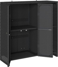 vidaXL Ντουλάπι αποθήκευσης με ράφι Μαύρο 100 x 36 x 102 εκ Ρατάν