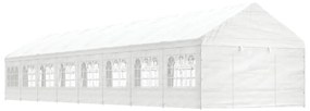 vidaXL Κιόσκι με Τέντα Λευκό 17,84 x 4,08 x 3,22 μ. από Πολυαιθυλένιο
