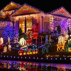 200 χριστουγεννιάτικα led mini λαμπάκια μπλε φως σταθερά και με πρόγραμμα διάφανο καλώδιο IP44