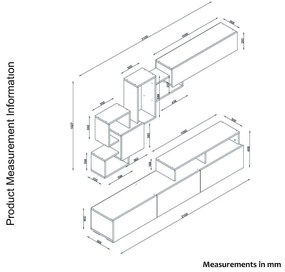 Σύνθετο MONTANA Sapphire/Ανθρακί Μοριοσανίδα 210x36.8x33.9cm - 14410169 - 14410169