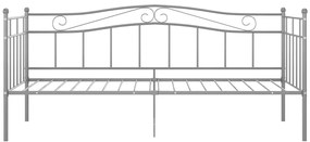 vidaXL Πλαίσιο για Καναπέ - Κρεβάτι Γκρι 90 x 200 εκ. Μεταλλικό