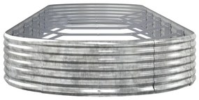 vidaXL Ζαρντινιέρα Ασημί 523x140x36 εκ. Γαλβανισμένος χάλυβας